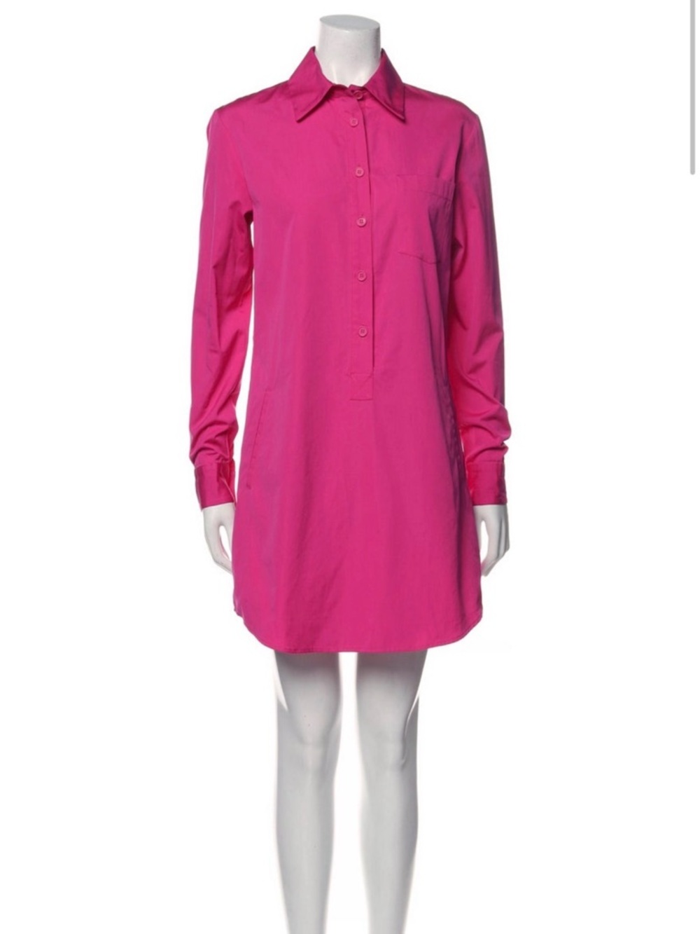 Michael Kors Fuchsia Long-Sleeve Shirt Dress